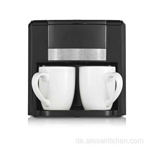 Tragbare Mini Zwei Tassen Kaffeemaschine Keramikschale